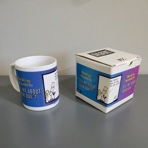 DILBERT "TELL ME ABOUT YOUR DAY" CERAMIC MUG WITH BOX